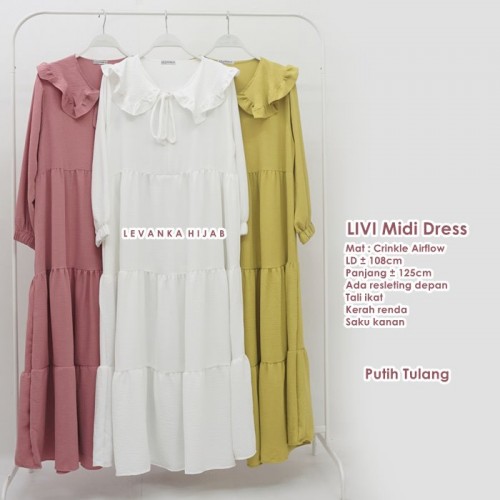 LIVI-014 LIVI Midi Dress Crinkle Airflow